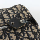 Christian Dior Trotter Canvas Boston Bag Navy Silver Auth ka2812-10
