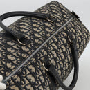 Christian Dior Trotter Canvas Boston Bag Navy Silver Auth ka2812-6