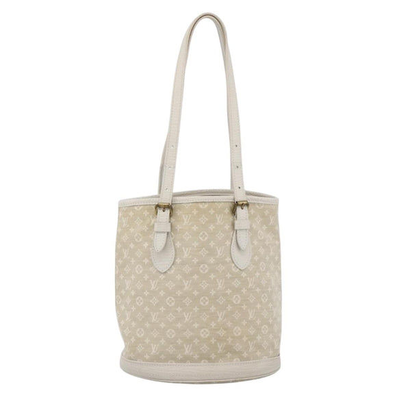 LOUIS VUITTON Monogram Mini Lin Bucket PM Shoulder Bag Dunne M95316 Auth ka2813