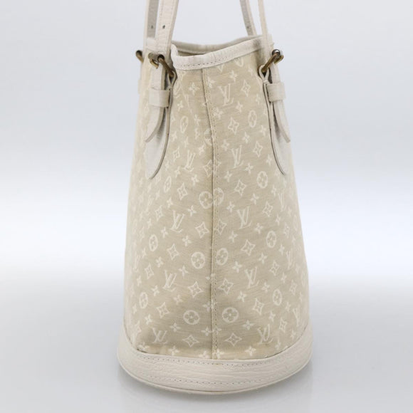 LOUIS VUITTON Monogram Mini Lin Bucket PM Shoulder Bag Dunne M95316 Auth ka2813