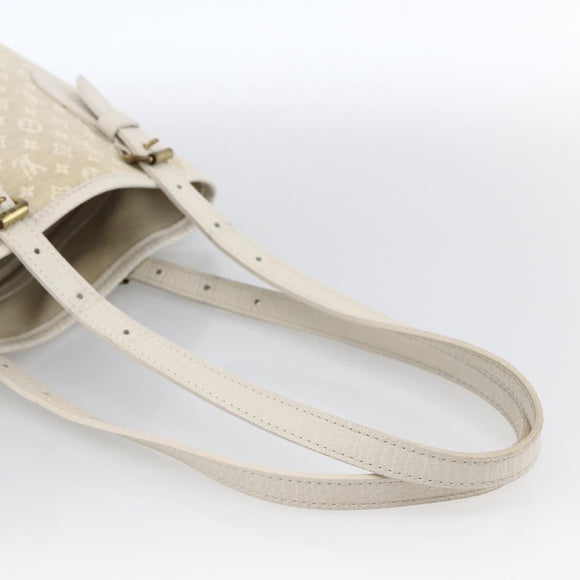 LOUIS VUITTON Monogram Mini Lin Bucket PM Shoulder Bag Dunne M95316 Auth ka2813
