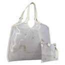 LOUIS VUITTON Epi Plage Via Bag Vinyl Leather Clear White M92153 LV Auth ka2814-1