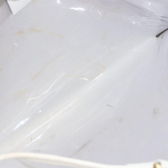 LOUIS VUITTON Epi Plage Via Bag Vinyl Leather Clear White M92153 LV Auth ka2814
