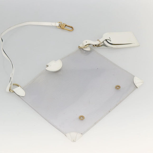 LOUIS VUITTON Epi Plage Via Bag Vinyl Leather Clear White M92153 LV Auth ka2814