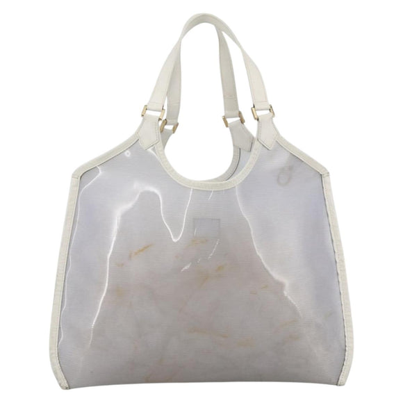 LOUIS VUITTON Epi Plage Via Bag Vinyl Leather Clear White M92153 LV Auth ka2814