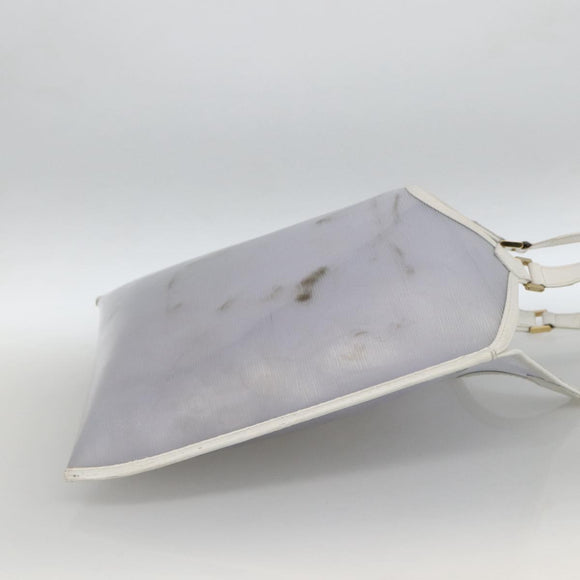 LOUIS VUITTON Epi Plage Via Bag Vinyl Leather Clear White M92153 LV Auth ka2814