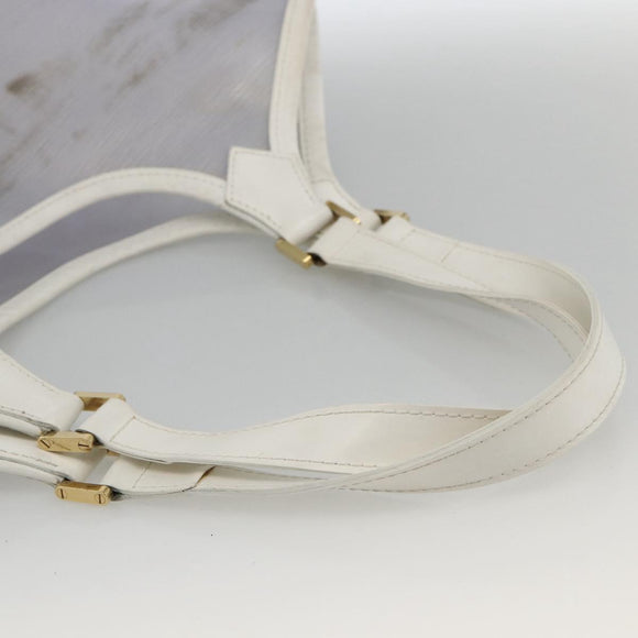 LOUIS VUITTON Epi Plage Via Bag Vinyl Leather Clear White M92153 LV Auth ka2814