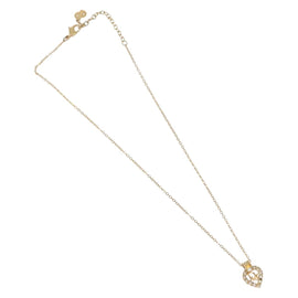 Christian Dior Necklace Brooch metal 3 Set Gold Tone Auth ka2819 - 0