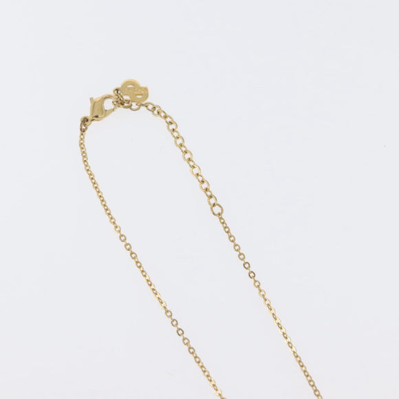 Christian Dior Necklace Brooch metal 3 Set Gold Tone Auth ka2819