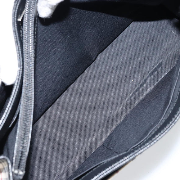 BURBERRY Nova Check Hand Bag Canvas Beige Silver Auth ka2824V