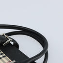 BURBERRY Nova Check Hand Bag Canvas Beige Silver Auth ka2824V-8