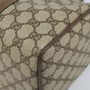 GUCCI GG Supreme Web Sherry Line Boston Bag PVC Beige Gold 24 02 007 Auth ka2825-9