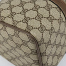 GUCCI GG Supreme Web Sherry Line Boston Bag PVC Beige Gold 24 02 007 Auth ka2825-14