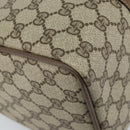 GUCCI GG Supreme Web Sherry Line Boston Bag PVC Beige Gold 24 02 007 Auth ka2825-16