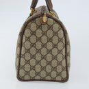 GUCCI GG Supreme Web Sherry Line Boston Bag PVC Beige Gold 24 02 007 Auth ka2825-3