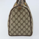 GUCCI GG Supreme Web Sherry Line Boston Bag PVC Beige Gold 24 02 007 Auth ka2825-4
