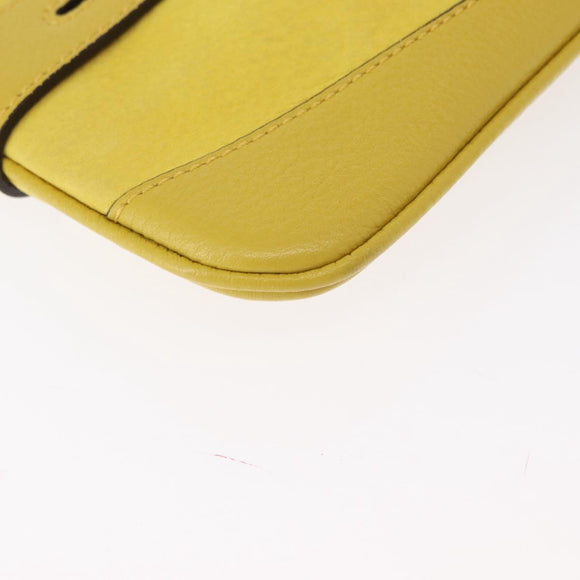 BURBERRY Shoulder Bag Leather Yellow gold Auth ka283