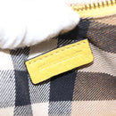 BURBERRY Shoulder Bag Leather Yellow gold Auth ka283-18