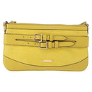 BURBERRY Shoulder Bag Leather Yellow gold Auth ka283-13