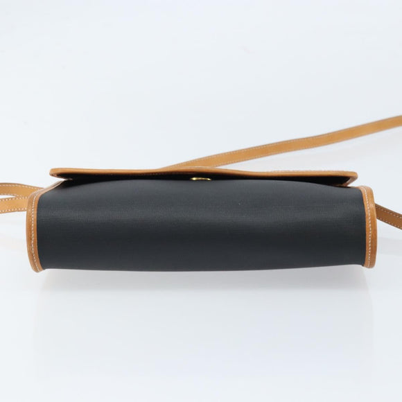 Christian Dior Shoulder Bag Nylon Black Gold Auth ka2831