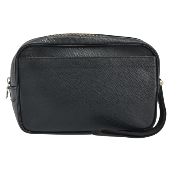 LOUIS VUITTON Taiga Karga Clutch Bag Ardoise M30812 LV Auth ka2832