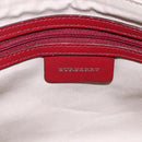 BURBERRY Nova Check Hand Bag Canvas Beige Silver Auth ka2833-18