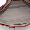 BURBERRY Nova Check Hand Bag Canvas Beige Silver Auth ka2833-11