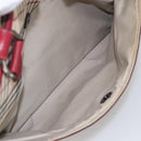 BURBERRY Nova Check Hand Bag Canvas Beige Silver Auth ka2833-12
