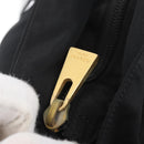 CELINE Circle Tote Bag Nylon Black Gold Auth ka2834-10
