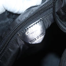 CELINE Circle Tote Bag Nylon Black Gold Auth ka2834-18