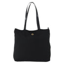CELINE Circle Tote Bag Nylon Black Gold Auth ka2834-13