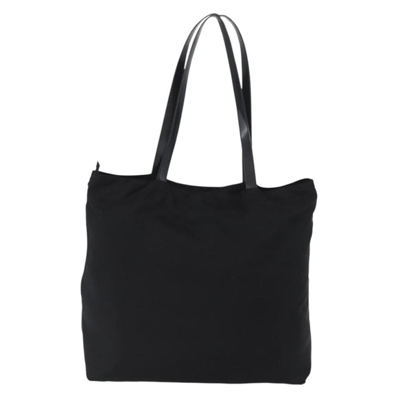 CELINE Circle Tote Bag Nylon Black Gold Auth ka2834
