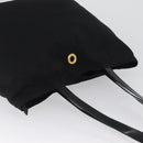 CELINE Circle Tote Bag Nylon Black Gold Auth ka2834-6