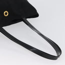 CELINE Circle Tote Bag Nylon Black Gold Auth ka2834-7