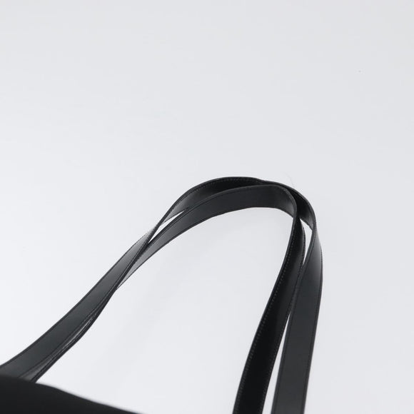 CELINE Circle Tote Bag Nylon Black Gold Auth ka2834