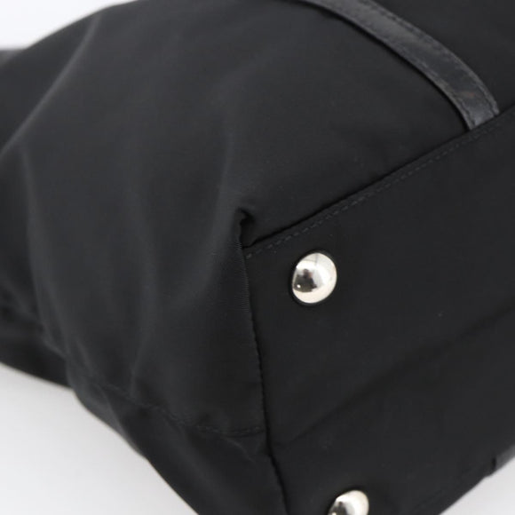 PRADA Tote Bag Nylon Black Silver Auth ka2835