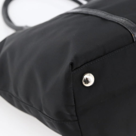 PRADA Tote Bag Nylon Black Silver Auth ka2835