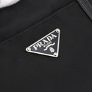 PRADA Tote Bag Nylon Black Silver Auth ka2835-20