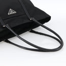 PRADA Tote Bag Nylon Black Silver Auth ka2835-7