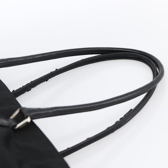 PRADA Tote Bag Nylon Black Silver Auth ka2835