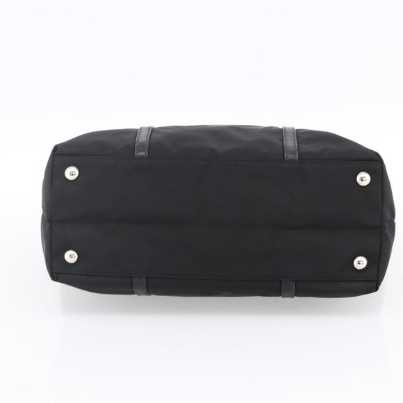 PRADA Tote Bag Nylon Black Silver Auth ka2835