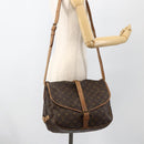LOUIS VUITTON Monogram Saumur 35 Shoulder Bag M42254 LV Auth ka2845-25