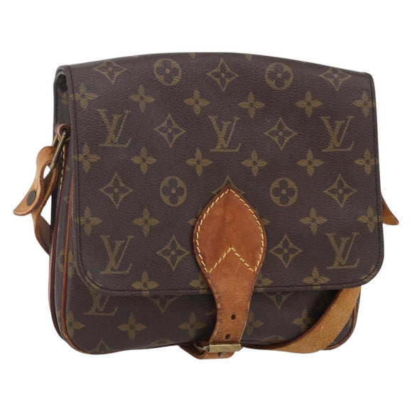 LOUIS VUITTON Monogram Cartouchiere MM Shoulder Bag M51253 LV Auth ka285