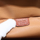 CELINE Macadam Canvas Vanity Hand Bag PVC Leather Brown Gold Auth ka2851-19