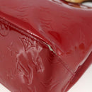 LOUIS VUITTON Monogram Vernis Reade PM Hand Bag Red Rouge M91088 LV Auth ka2852-15