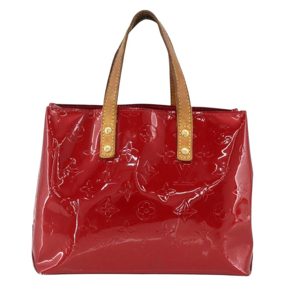 LOUIS VUITTON Monogram Vernis Reade PM Hand Bag Red Rouge M91088 LV Auth ka2852