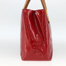LOUIS VUITTON Monogram Vernis Reade PM Hand Bag Red Rouge M91088 LV Auth ka2852-3