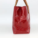 LOUIS VUITTON Monogram Vernis Reade PM Hand Bag Red Rouge M91088 LV Auth ka2852-4