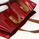 LOUIS VUITTON Monogram Vernis Reade PM Hand Bag Red Rouge M91088 LV Auth ka2852-6
