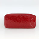 LOUIS VUITTON Monogram Vernis Reade PM Hand Bag Red Rouge M91088 LV Auth ka2852-5